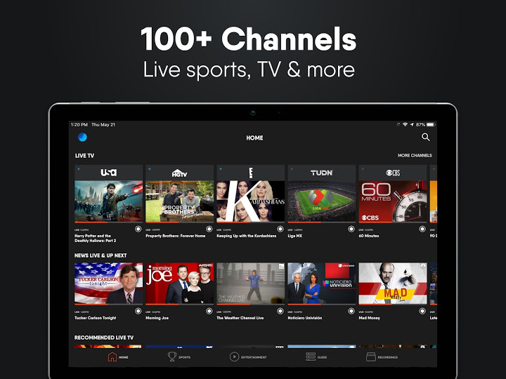 Streaming live sports, movies and TV to your